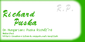 richard puska business card